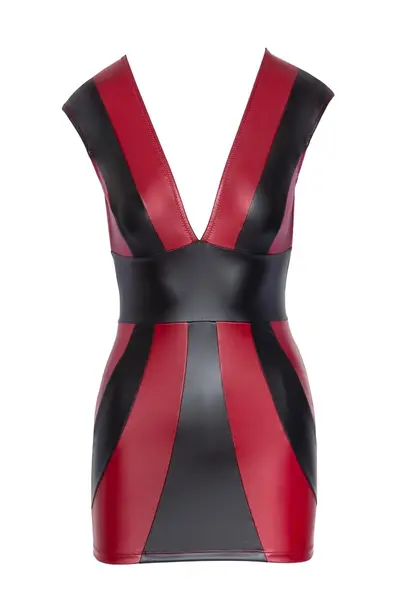 Cottelli PARTY Women’s Dress Red/Black Matte Look Size S
