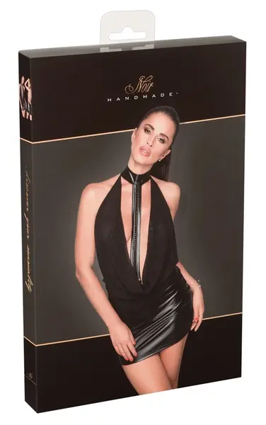 Cottelli Collection Power Wet Look Dress Transparent XL