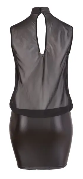 Cottelli Collection Transparent Black Mini Dress 2XL Loose Top Fit
