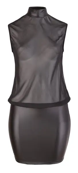 Cottelli Collection Transparent Black Dress XL, Loose Top & Fitted Skirt