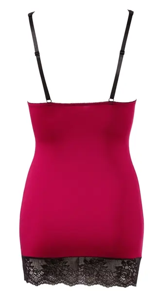 Cottelli Lingerie Sukienka Czerwona z Czarną Koronką XL Regulowana