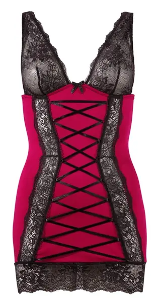 Cottelli Collection LINGERIE Sukienka Czerwona Koronka L Regulowana