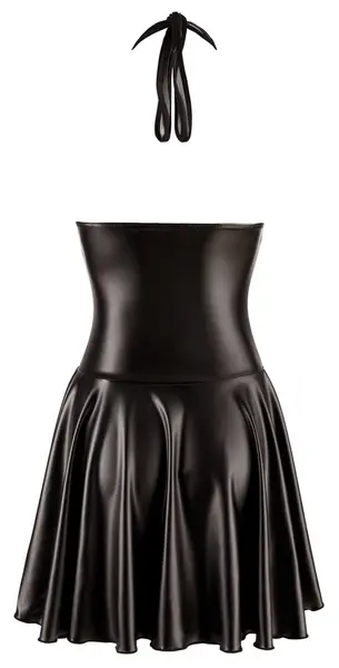 NOIR Handmade Dress XL Two-Way Zip Powerwetlook Black Vinyl Detail
