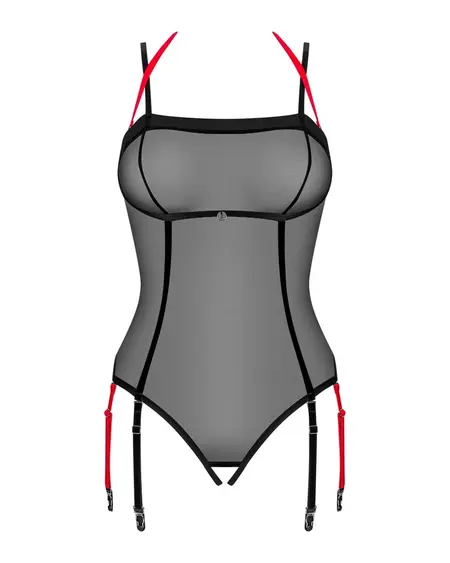 Obsessive Glandez Lace Body XL/2XL with Removable Straps, Black