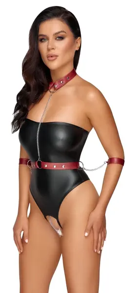 Cottelli Bondage String Body S Black with Adjustable Harness