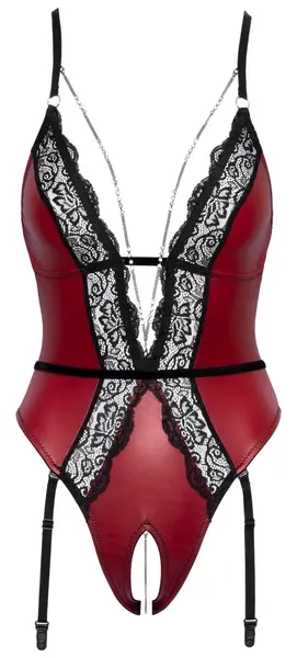Abierta Fina Body Red/Black XL, Open-Design, Removable Chains
