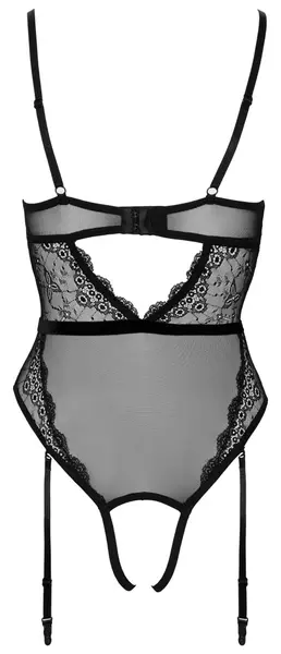 Cottelli Lingerie Body Pear S String - Sheer Lace & Removable Pearl Chain