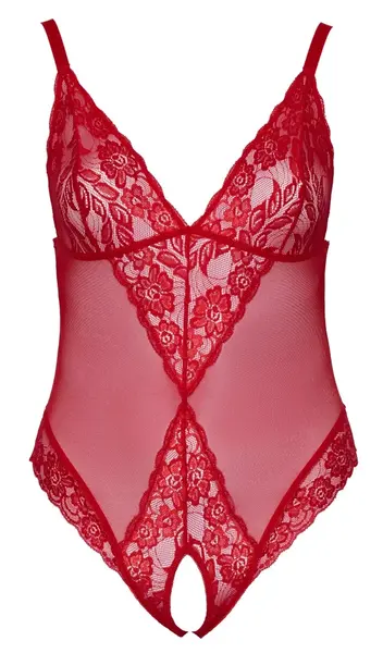 Cottelli Curves Body Red 4XL Powernet Lace Adjustable Straps