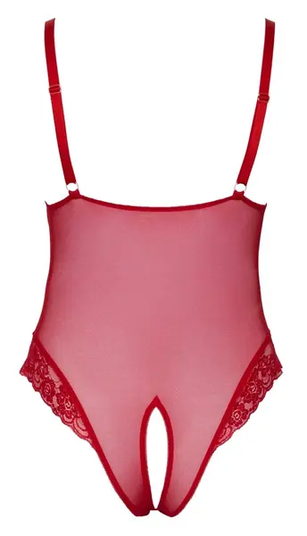 Cottelli CURVES Body Red 3XL - Adjustable Lace Powernet Lingerie