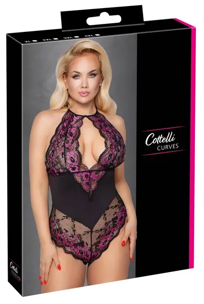 Cottelli Curves Lace Body 4XL, Two-Tone, Adjustable Fastening