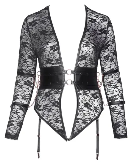 Cottelli Bondage Body 3XL Lace Long Sleeve with Rose-Gold Accents