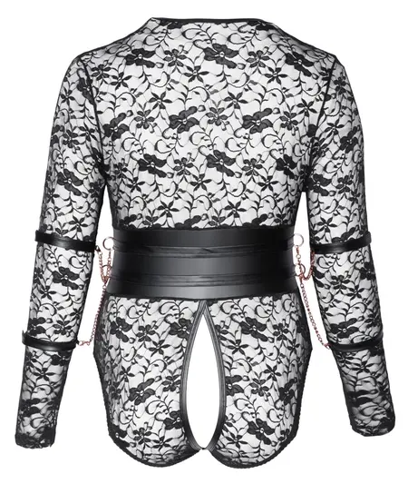 Cottelli Bondage Body 3XL Lace Long Sleeve with Rose-Gold Accents