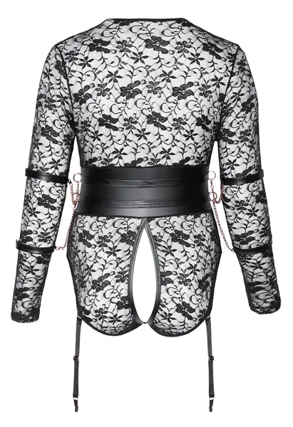 Cottelli Bondage Body 3XL Lace Long Sleeve with Rose-Gold Accents