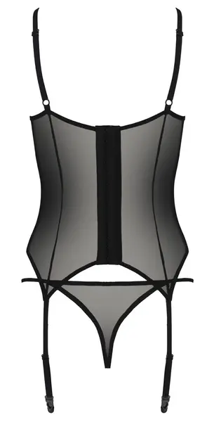 Passion Zinnia Corset L/XL - Eco Collection, Transparent Lace Set