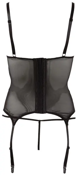 Cottelli Collection Cami Suspender L Powernet Wet-Look Adjustable Black