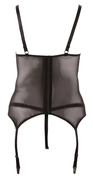 Cottelli Collection Cami Suspender Set 2XL Black Lace Adjustable