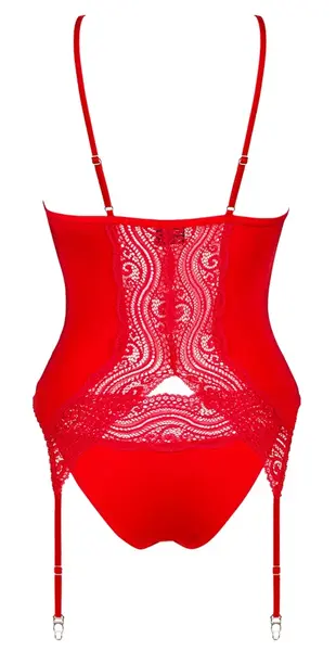 Obsessive Diyosa Corset XS/S Red - Adjustable Straps & Lace Details