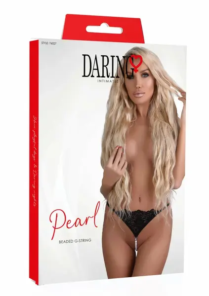Pearl Pearl Beaded G-String Lace Panel Faux Pearls S/M L/XL
