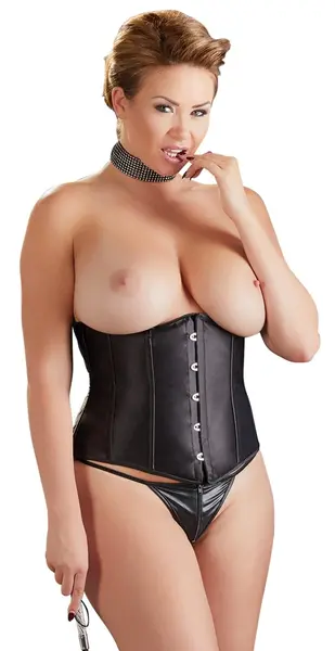 Cottelli Collection Underbust Corset Black 2XL - Adjustable Fit