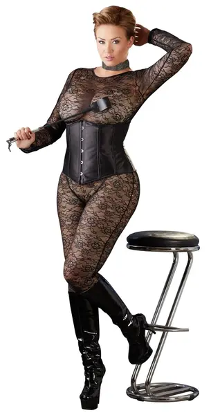 Cottelli Collection Underbust Corset Black 2XL - Adjustable Fit