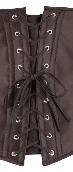 Cottelli Collection Underbust Corset XL, Black, Cotton Lining