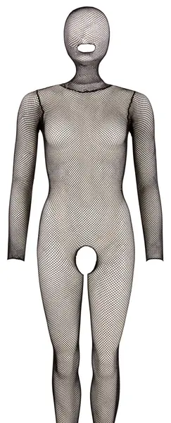 Black Level Catsuit S-L Net Model with Mask and Open Design