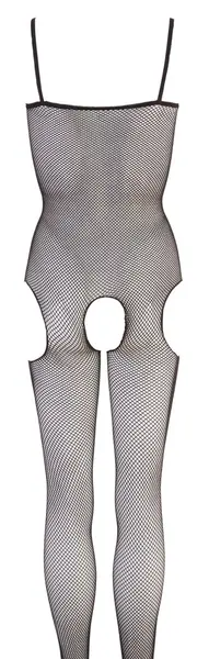 Cottelli Collection Net Bodysuit L/XL, Black, Stretch Mesh with Foot Part