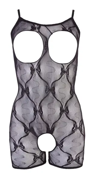 Cottelli Collection Black Lace Short Catsuit S/M with Arm Gauntlets