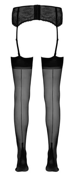 Cottelli Collection Black Stockings with Decorative Seam 15 DEN