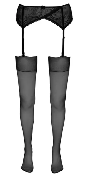 Cottelli Collection Stockings 20 Denier Shiny Finish, Black, Size M/L