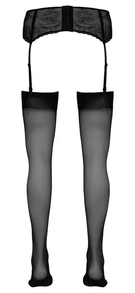Cottelli Collection Stockings Black 20 Denier Classic Top L/XL
