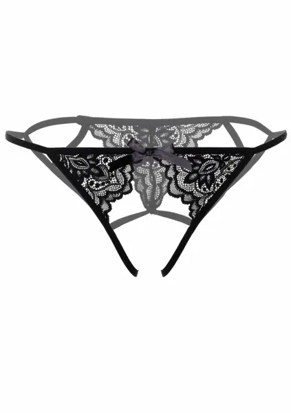 Inez Strappy Lace Bikini Open Design S/M & L/XL Black