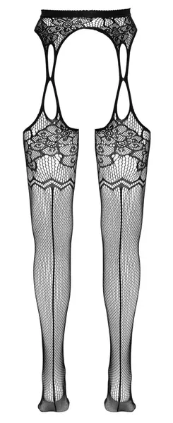 Cottelli Collection Suspender Tights S-L Floral Net Look