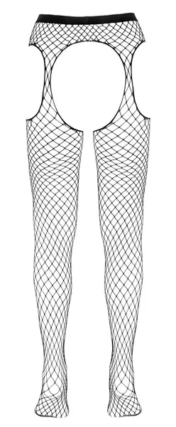 Cottelli Collection Fence Net Suspender Tights S-L, Black, Stretch Fit