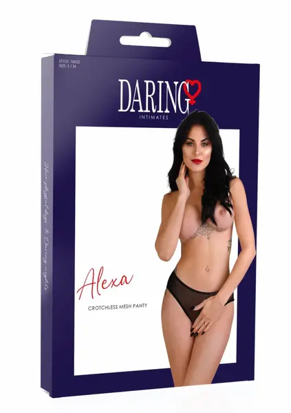 Alexa Mesh Bikini Panty Crotchless Ultra-Soft 4-Way Stretch S/M L/XL