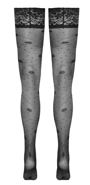Cottelli LEGWARE Rose Hold-Up Stockings Black Lace 20 DEN Oeko-Tex