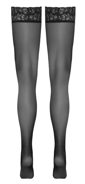 Cottelli LEGWARE Stockings Black 20 DEN Lace Top Hold-Up 5 Size