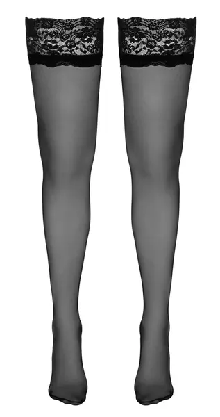 Cottelli Collection Hold-up Stockings Black 20 Denier Lace Top Size 2