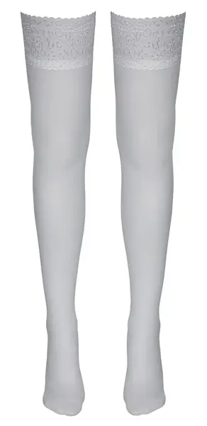 Cottelli Collection Hold-up Stockings White 17 Denier Lace Top