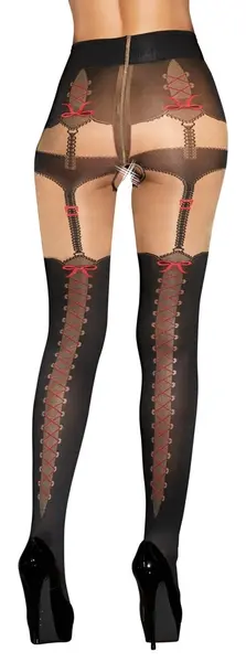 Cottelli Collection Tights Model 44107 With Decorative Lacing Pattern