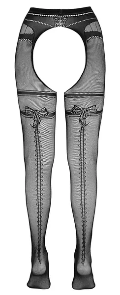Cottelli LEGWEAR Fishnet Tights L/XL with Open Gusset and Garter Design