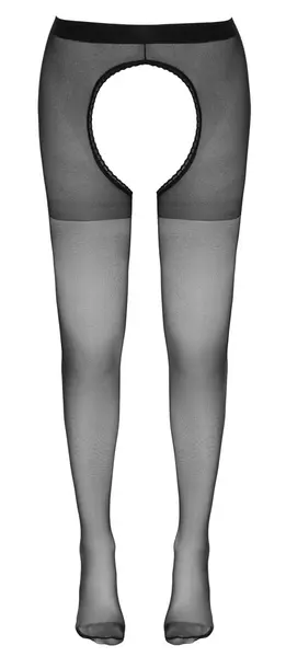 Cottelli Legwear Open Design Tights L/XL Black Velvet Touch