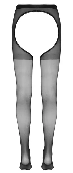 Cottelli LEGWEAR Velvety Open Crotch Tights S/M Black