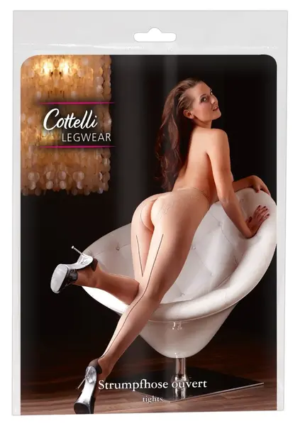 Cottelli LEGWEAR Skin-Coloured Tights with Open Design 20 Denier