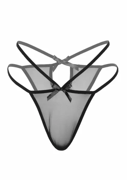 Scarlett Brazilian Bikini Panty Mesh Keyhole Back S/M L/XL