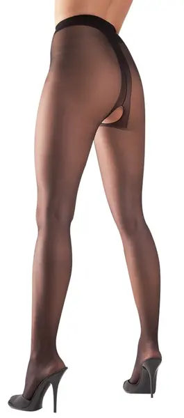 Cottelli LEGWEAR Sheer Black Tights 20 Denier Open Design Size 4