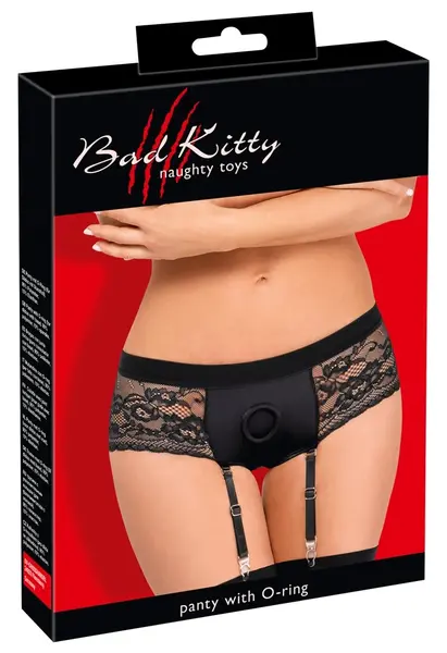 Bad Kitty Susp-Panty S - Elegant Strap-On Panties with Adjustable Garters
