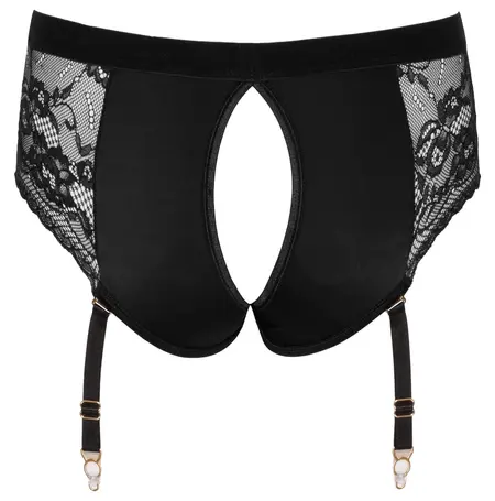 Bad Kitty Strap-On Panties XS Black with Adjustable Suspenders