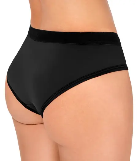 Bad Kitty Strap-On Panties L Black Microfibre Adjustable Harness