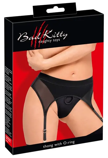 Bad Kitty 2XL Strap-On Thong with Adjustable Suspender Belt